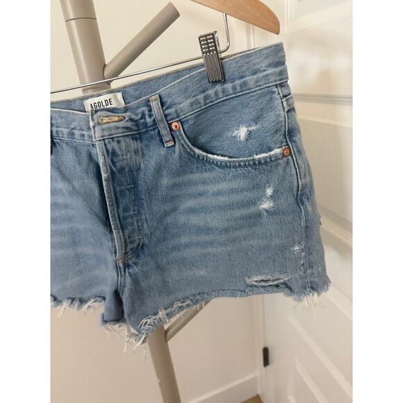 Agolde Parker Vintage Cut Off Shorts Size 30 - Picture 3 of 9